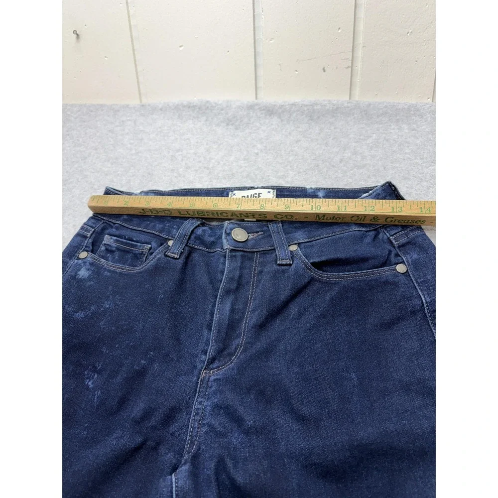 Paige High Rise Bell Canyon Jeans Womens 26x29.5 Dark Wash Flare Stretch Denim